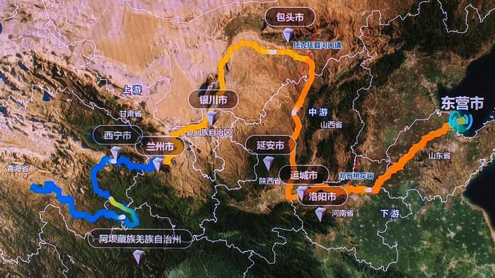 △黃河發(fā)源于青藏高原，呈“幾”字形流經(jīng)青海、四川、甘肅、寧夏、內(nèi)蒙古、山西、陜西、河南、山東9省區(qū)，全長5464公里。(資料圖)