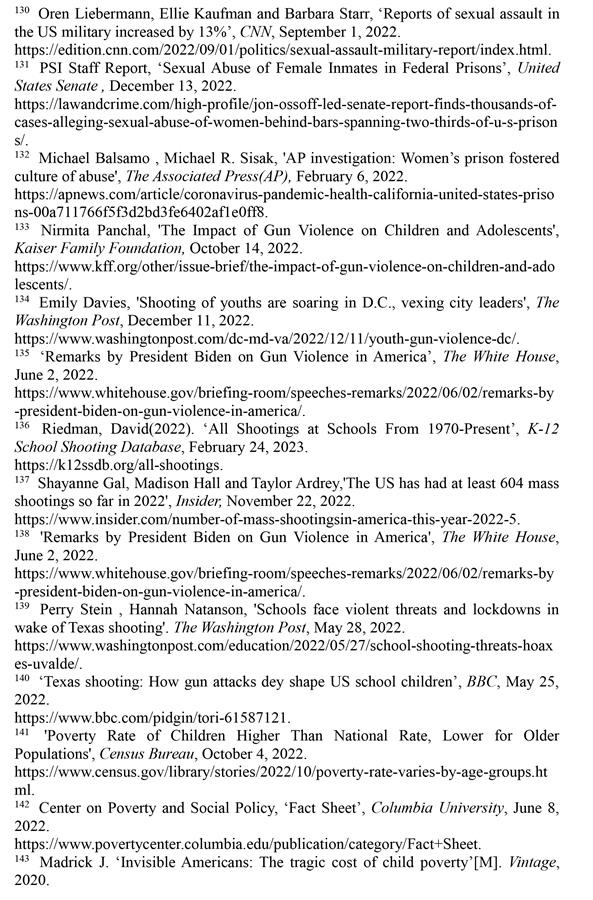 （圖表）［2022年美國侵犯人權(quán)報(bào)告］《2022年美國侵犯人權(quán)報(bào)告》注釋（11）