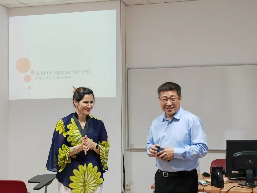 里斯本大學孔子學院組織漢語角活動。 圖片來源：里斯本大學孔子學院公眾號