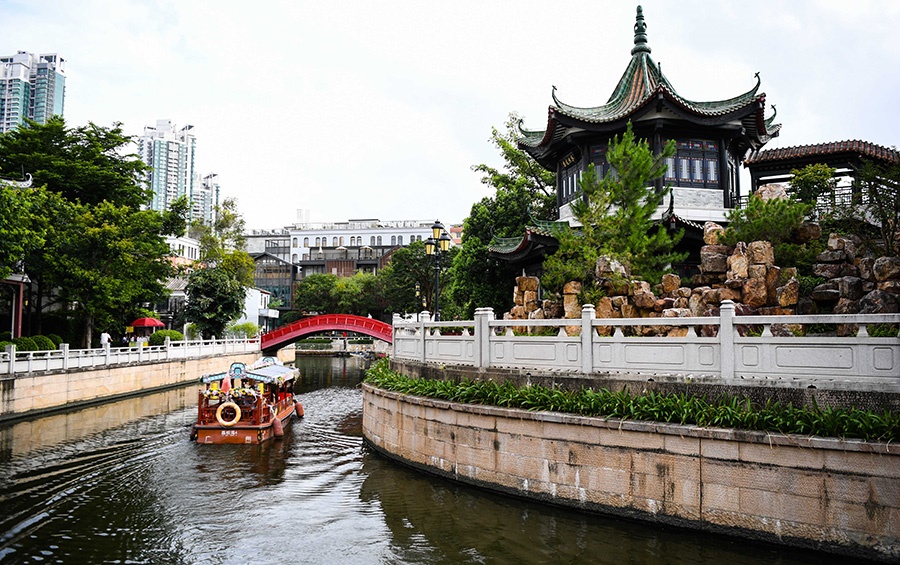 2022年7月19日拍攝的廣州永慶坊一角。新華社記者 鄧華 攝