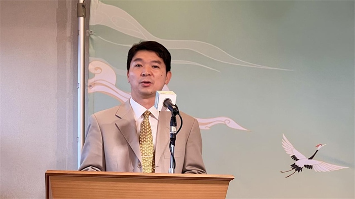 中國駐東京旅游辦事處主任歐陽安致辭。中國駐東京旅游辦事處供圖