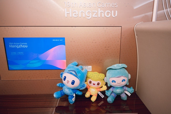 亞運(yùn)會(huì)吉祥物。上海鐵路局融媒體中心供圖