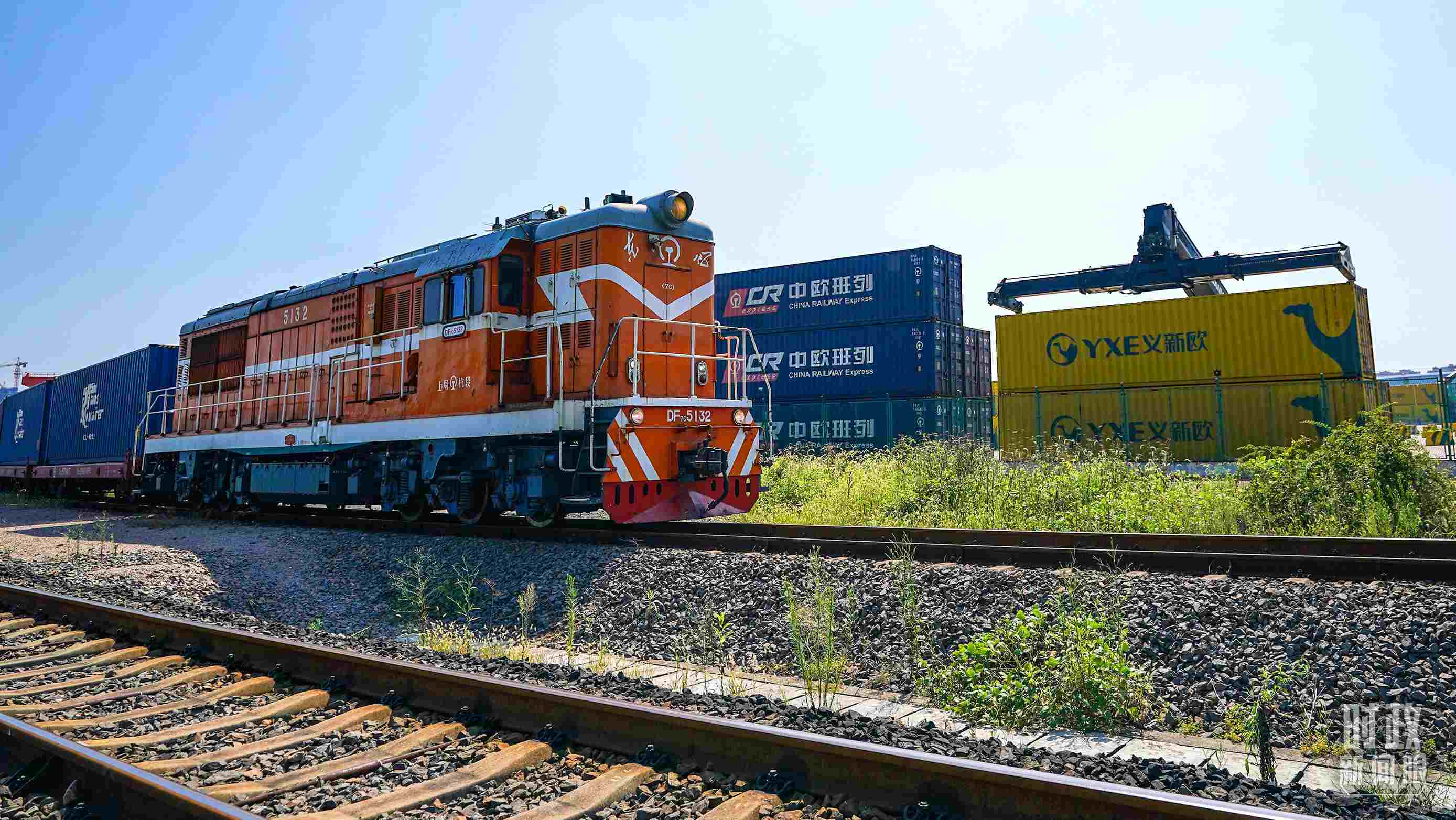 △“義新歐”中歐班列。（總臺國廣記者李晉拍攝）