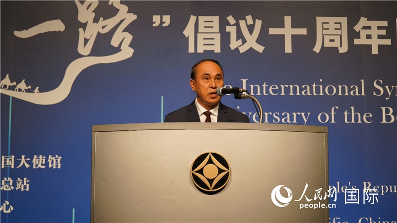 柬埔寨駐日大使圖伊瑞發(fā)言。人民網(wǎng) 蔣曉辰攝