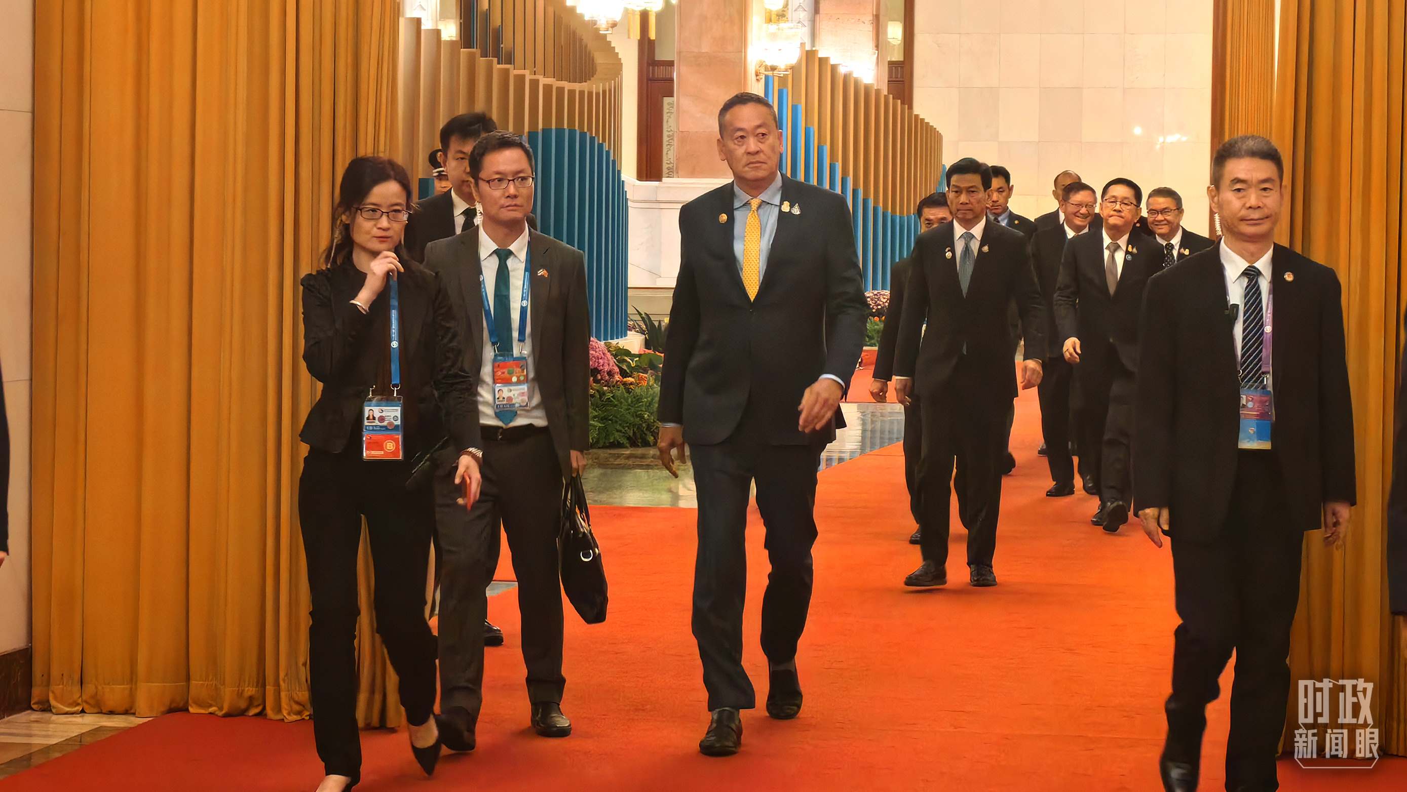 △即將參加會(huì)見的泰國總理賽塔。（總臺央廣記者潘毅拍攝）