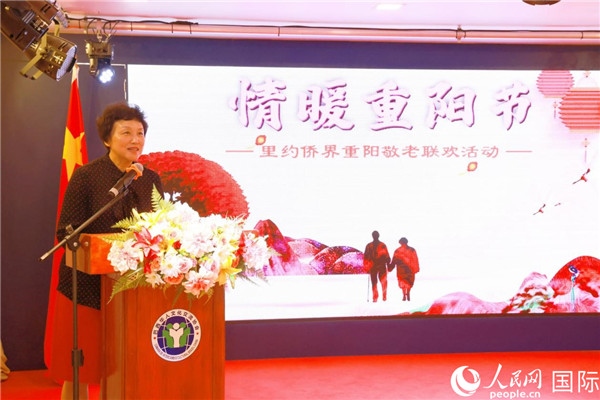 當(dāng)?shù)貢r(shí)間10月23日，國(guó)務(wù)院僑務(wù)辦公室主任陳旭（中）在巴西里約熱內(nèi)盧出席國(guó)務(wù)院僑辦代表團(tuán)與里約僑界座談會(huì)。 王天聰 攝