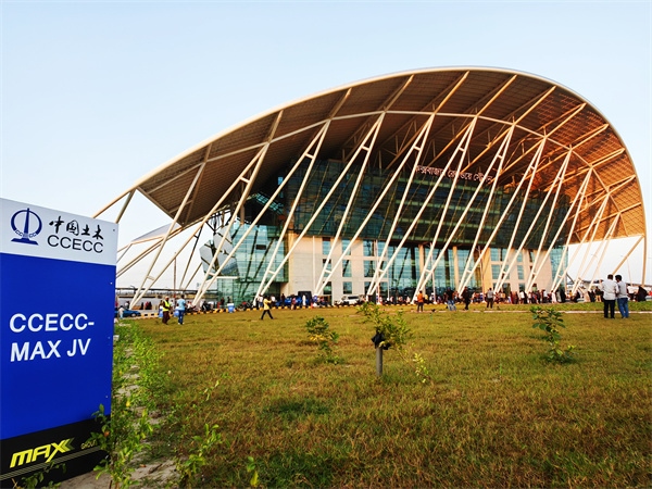 孟加拉國建筑面積最大鐵路車站——科考斯巴扎車站。中國土木工程集團(tuán)有限公司供圖