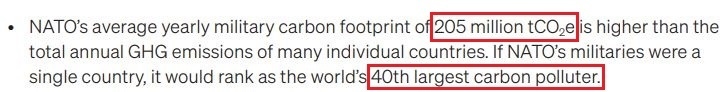 看看北約的“碳足跡”，就知道西方的氣候承諾有多扯