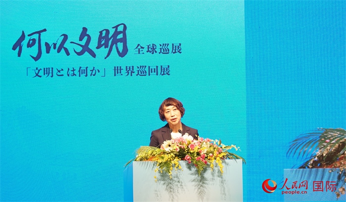 中央廣播電視總臺副臺長邢博致辭。人民網 蔣曉辰攝