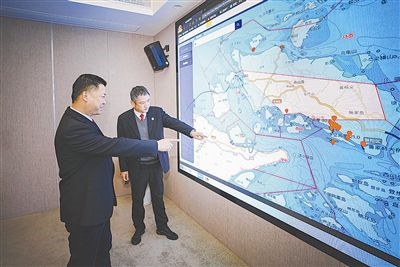 圖③：法官為涉案船舶尋找安全的錨泊地點。