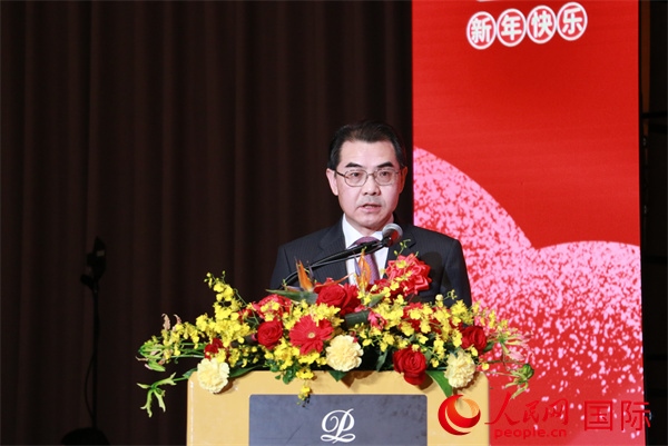 中國駐日本大使吳江浩致辭。人民網(wǎng) 許可攝