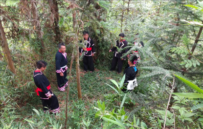 “瑤老”人民調(diào)解員翻山越嶺開展現(xiàn)場調(diào)解。