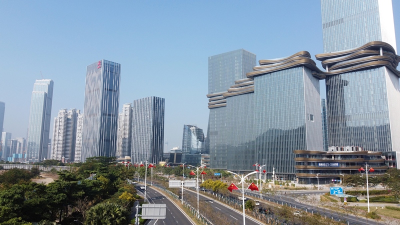 2024年1月1日，廣東珠海，橫琴粵澳深度合作區(qū)樓群。