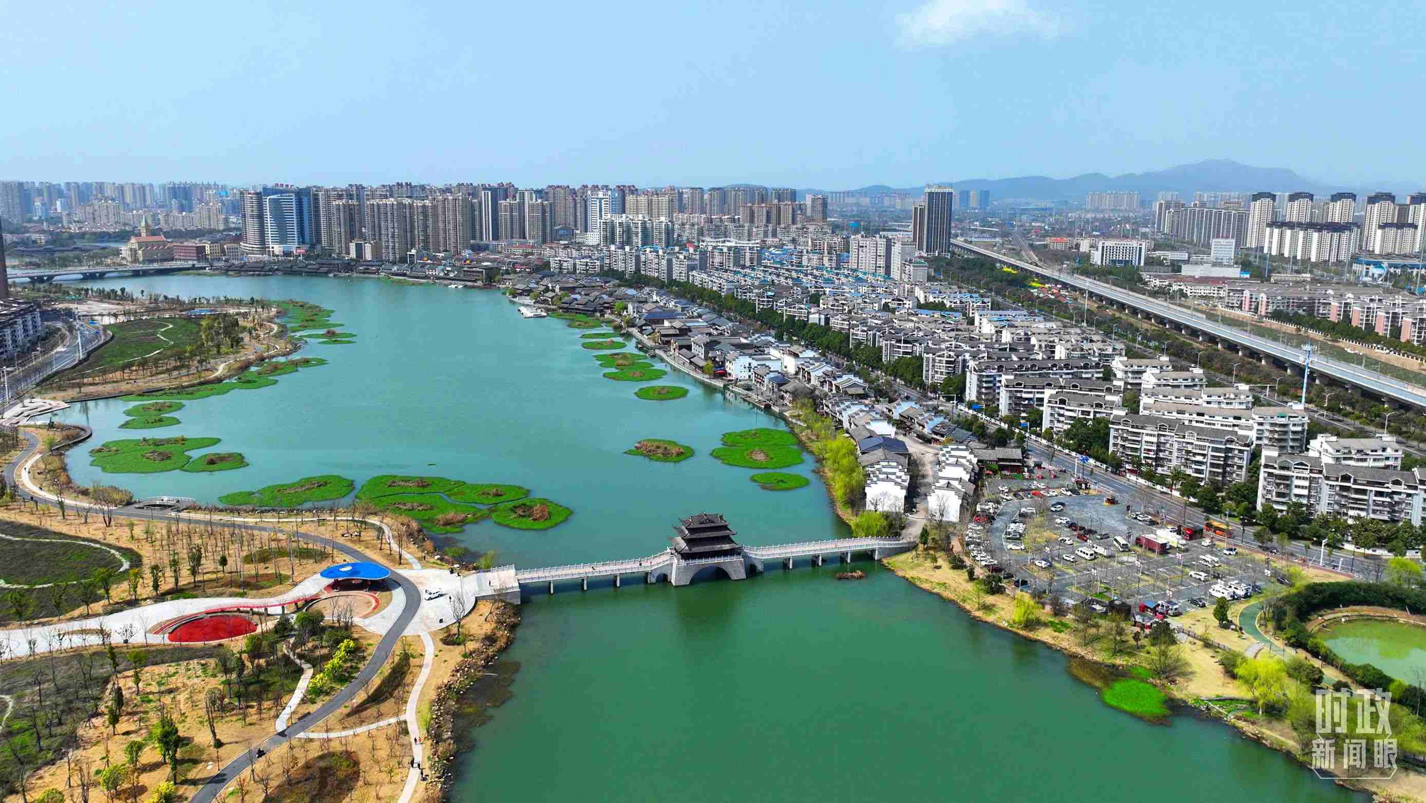 湖南常德。此次座談會前，習(xí)近平在長沙、常德兩地實(shí)地考察。（總臺央視記者范凱拍攝）