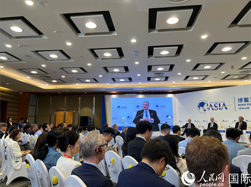 3月27日，博鰲亞洲論壇2024年年會“全球地緣政治展望”分論壇現(xiàn)場。人民網(wǎng) 艾里士攝