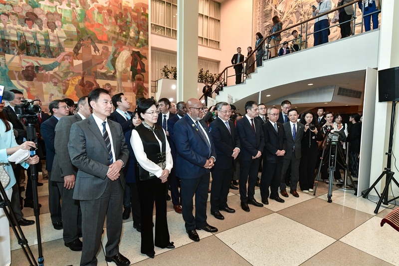 圖為“遇鑒漢字，和合共生”漢字展活動(dòng)現(xiàn)場(chǎng)。（主辦方供圖）