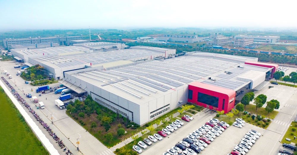 圖為德力西電氣蕪湖工廠（無(wú)人機(jī)照片）。（德力西集團(tuán)供圖）