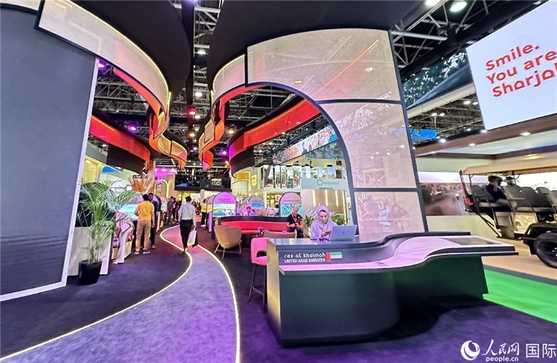 阿聯(lián)酋沙迦展臺(tái)。人民網(wǎng)記者管克江攝