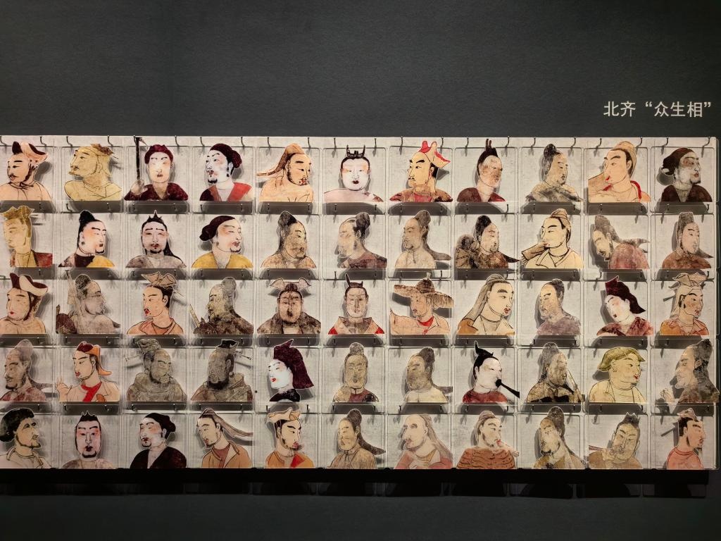太原北齊壁畫博物館從山西北朝壁畫中提取人物元素展現(xiàn)當時民族融合、文化交流。太原北齊壁畫博物館供圖