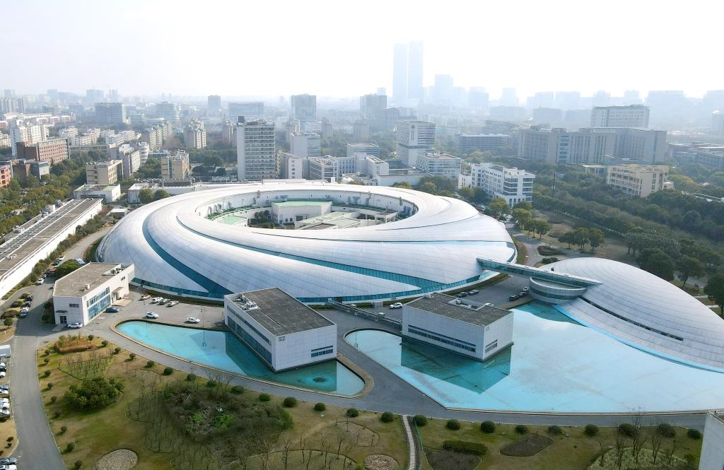 位于上海張江科學城的“上海光源”（2024年2月27日攝，無人機照片）。新華社記者 方喆 攝