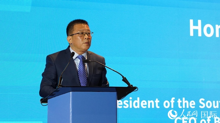 張朝陽會長致辭。人民網(wǎng) 劉暢攝