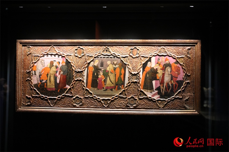 展覽“傳奇之旅：馬可·波羅與絲綢之路上的世界”展品。人民網(wǎng) 殷韜攝