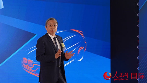 延鋒彼歐總經理倪建華致辭。人民網 張茜攝