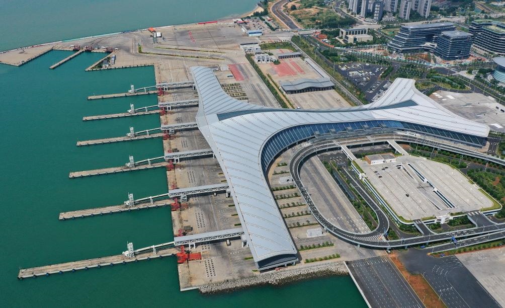 這是已經停航的?？谛潞８郏?月4日攝，無人機照片）。新華社記者 郭程 攝