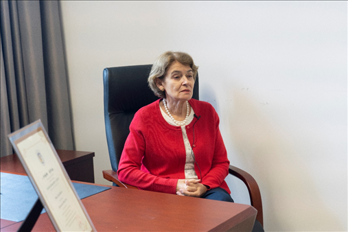 聯(lián)合國教科文組織前總干事伊琳娜·博科娃接受人民網(wǎng)采訪。人民網(wǎng) 常沙攝