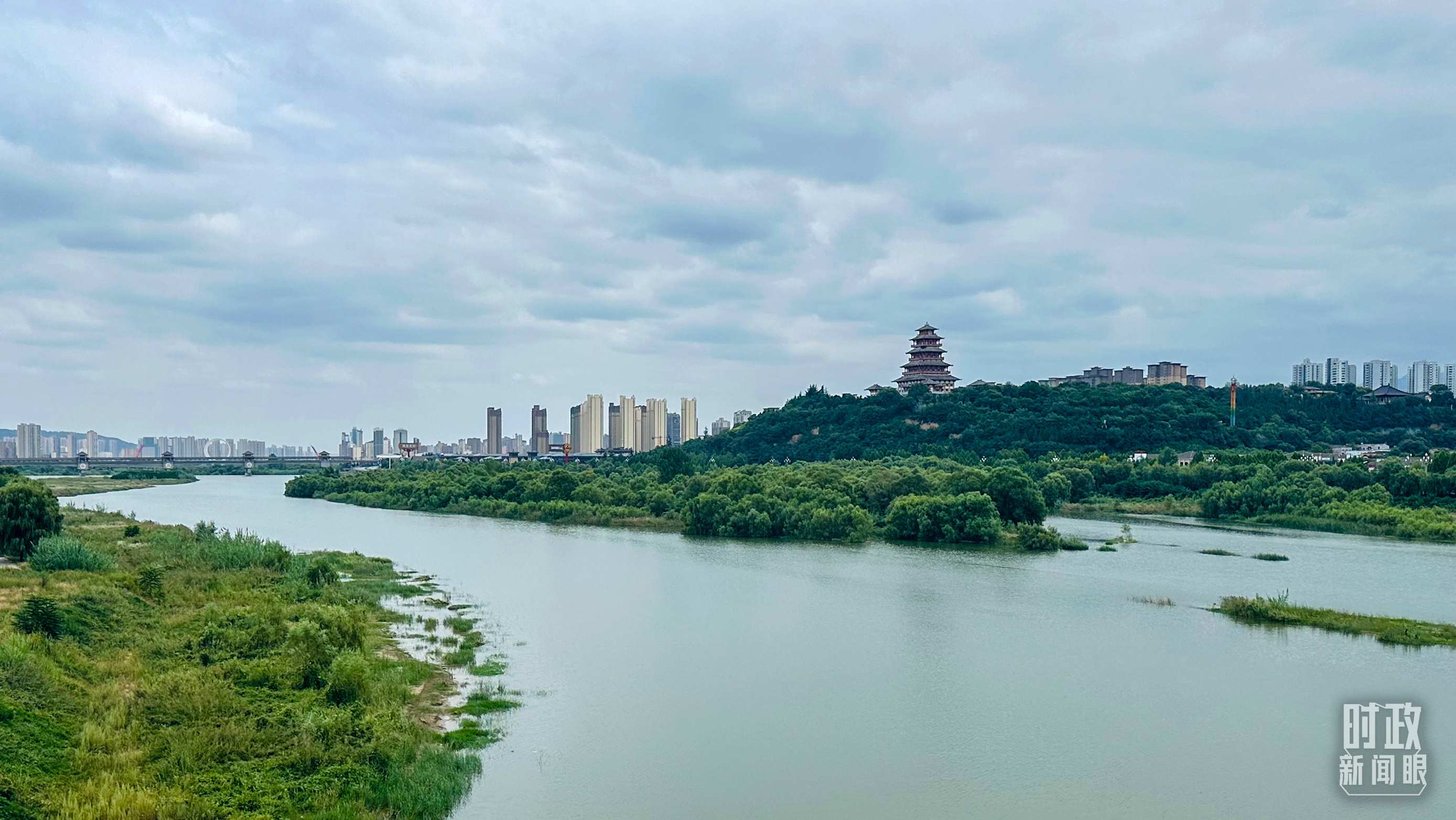 △ 渭河。（總臺(tái)央視記者范一鳴拍攝）