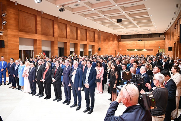 招待會(huì)現(xiàn)場(chǎng)。孫瑋 攝