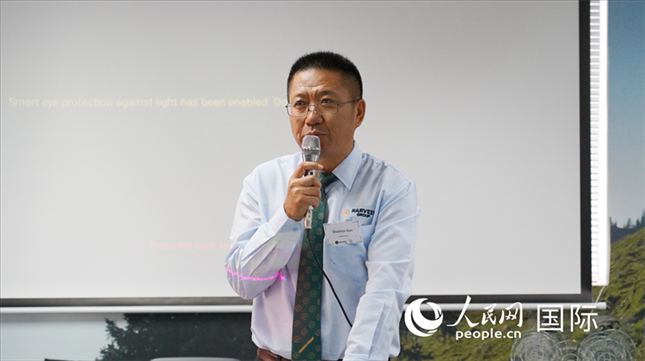 碩豐集團(tuán)董事長孫曉棟發(fā)言。 人民網(wǎng) 張茜攝