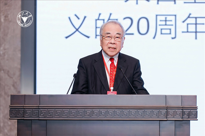 日本科學(xué)協(xié)會會長高橋正征致辭。浙江大學(xué)供圖