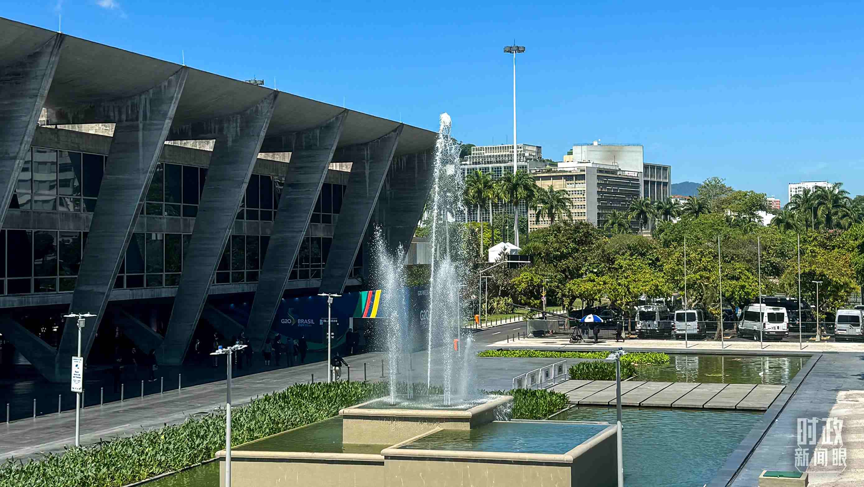 △G20峰會舉辦地，巴西里約熱內(nèi)盧現(xiàn)代藝術(shù)博物館。（總臺央視記者趙怡彬拍攝）