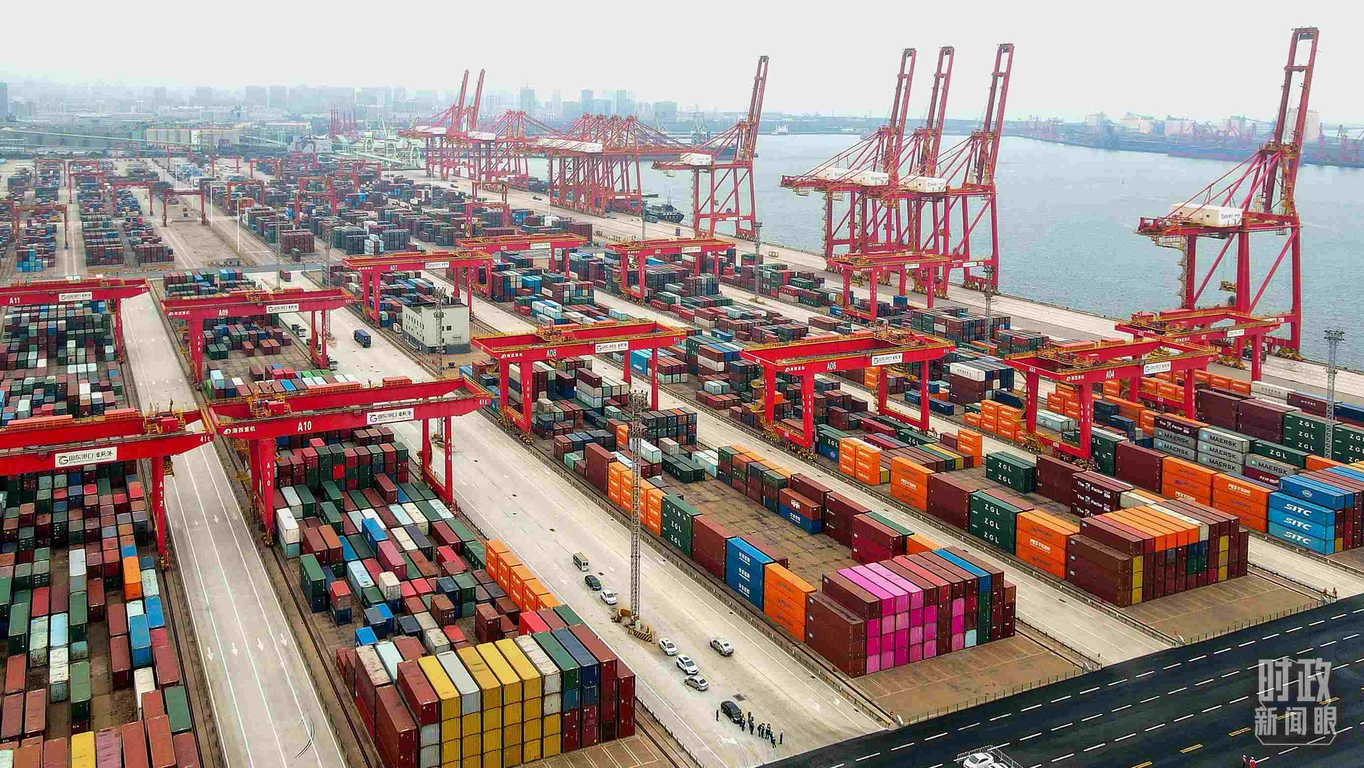 △山東日照港。（總臺央視記者劉琦拍攝）