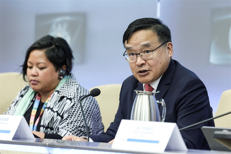 中國駐意大利大使賈桂德向與會者闡述全球發(fā)展倡議的深刻內(nèi)涵。主辦方供圖