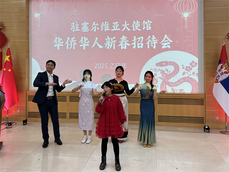 招待會現(xiàn)場表演。諾維薩德孔子學(xué)院供圖