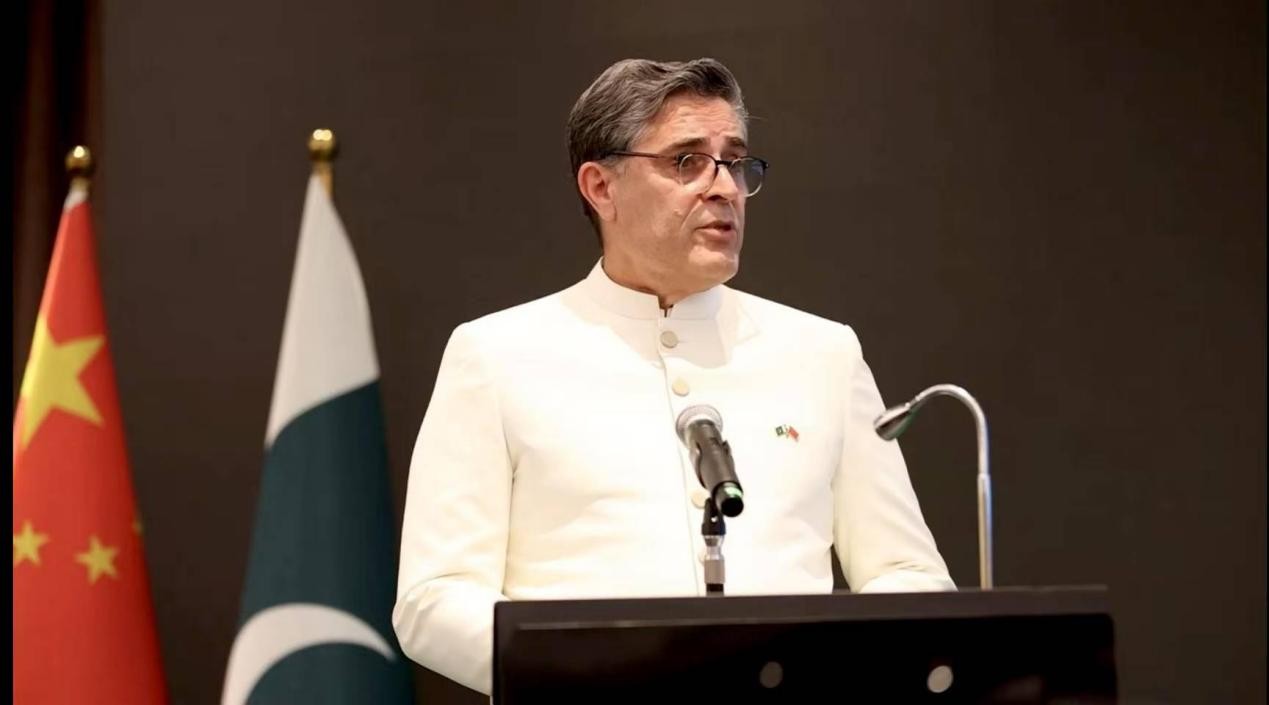 巴基斯坦駐華大使卡里爾·哈什米致辭。巴基斯坦駐華大使館供圖