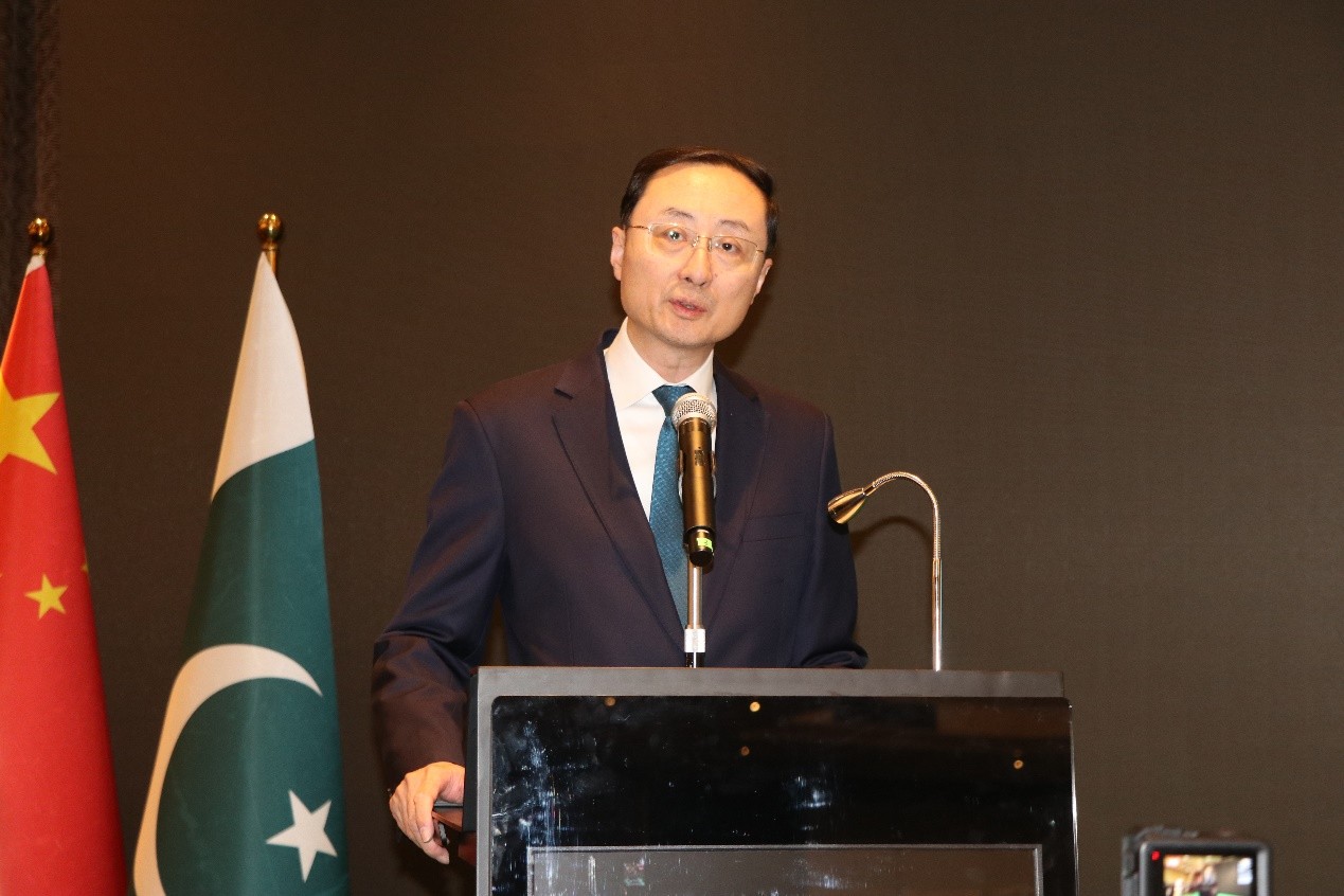 外交部副部長(zhǎng)孫衛(wèi)東致辭。巴基斯坦駐華大使館供圖