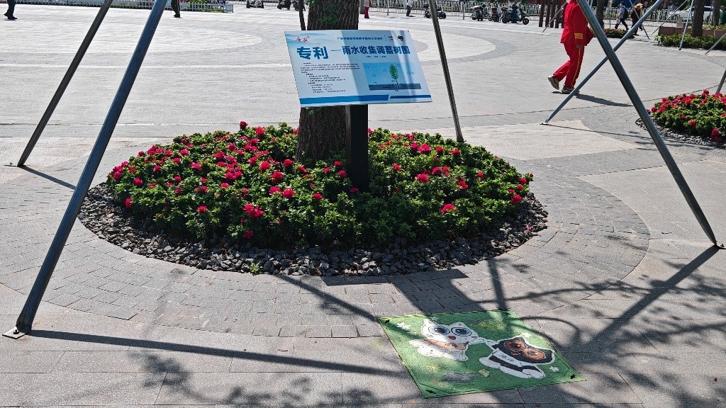 廣安“雨水收集調(diào)蓄樹池”，已在市內(nèi)公園落地運用。受訪者供圖