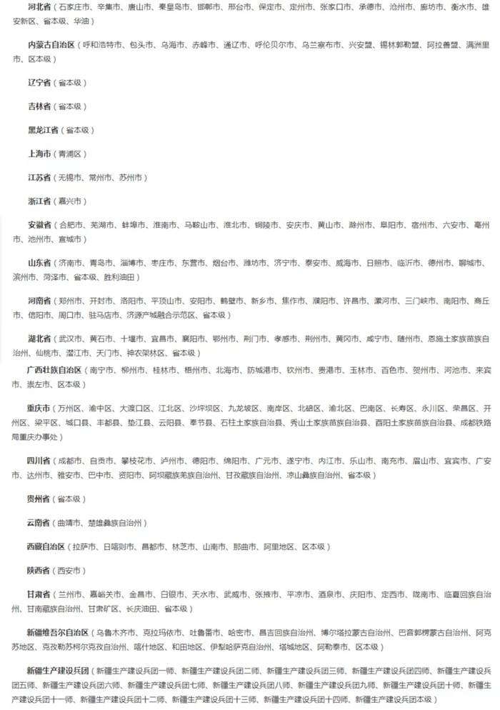 截至5月8日已開通醫(yī)保個賬跨省共濟的統(tǒng)籌區(qū)。（國家醫(yī)保局官網(wǎng)截圖）