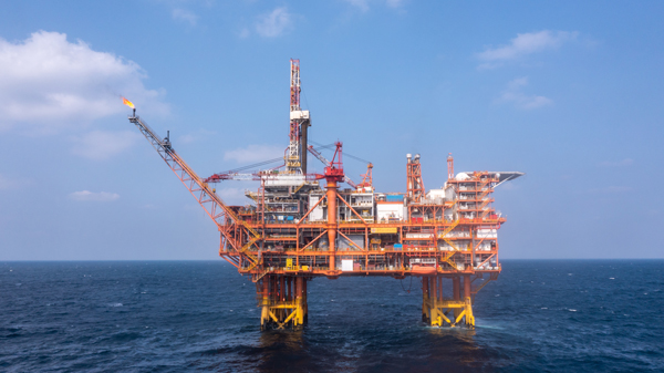 我國(guó)首個(gè)海上CCUS項(xiàng)目設(shè)施恩平15-1平臺(tái)。受訪者供圖