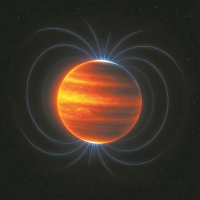木星磁場（藝術圖）。圖片來源：物理學家組織網(wǎng)