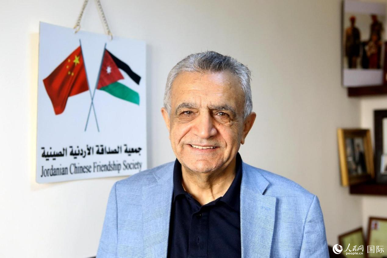 圖為約中友協(xié)主席賈邁勒·達穆爾。人民網(wǎng)納達爾·達烏德攝